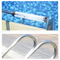 Échelle de piscine 3 marches en acier inoxydable, en promotion