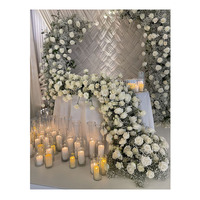 Guirlande de fleurs artificielles pivoine, hortensia et rose pour arche, chemin de table et décoration florale de mariage