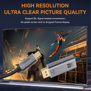 Câble USB-C vers DisplayPort 1.4 haute vitesse 8K HD, vente en gros d'usine - Product Image 3