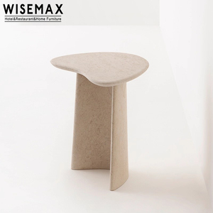 WISEMAX FURNITURE Natural Marble Travertine Stone Coffee <strong>Side</strong> <strong>Table</strong> <strong>Sofas</strong> End Small Corner Marble Tea <strong>Table</strong> Set for Home Cafe - Product Image 5