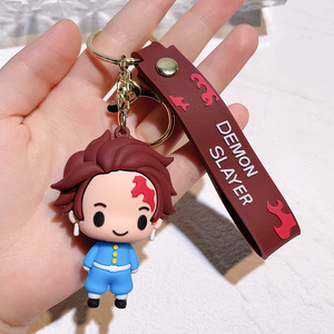 Nuovo Portachiavi Cartoon di Mitsuri Muichiro Tanjiro, Alta Qualità, Portachiavi in Gomma 3D <span class=keywords><strong>Anime</strong></span> - Product Image 6