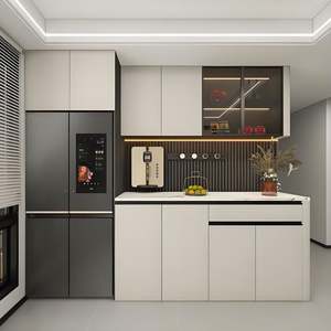 Buffet en bois blanc de luxe, armoire de rangement pour le salon, la cuisine, la chambre ou l'appartement - Product Image 1