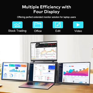 Moniteur portable <span class=keywords><strong>3</strong></span> <span class=keywords><strong>écran</strong></span>s, moniteur pour ordinateur portable, 1 câble pour <span class=keywords><strong>3</strong></span> <span class=keywords><strong>écran</strong></span>s, extension d'<span class=keywords><strong>écran</strong></span> d'ordinateur portable avec Type-C pour Windows 10/11 et <span class=keywords><strong>Macbook</strong></span> - Product Image 3