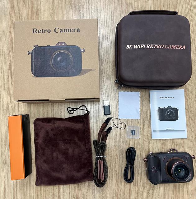 New 50X Digital Zoom Mini Quality Big Vintage Cheap Retro Style Digital Whole Sell Small Retro 5k Camera Recorder for Tiktok
