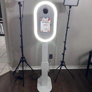 Étui ovale pour photomaton pour Ipad Support de photomaton Terminal libre-service avec support <span class=keywords><strong>d</strong></span>'imprimante Personnalisation de la taille de la surface de l'iPad - Product Image 1