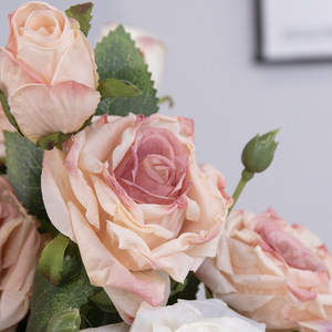 Roses artificielles 52 cm, fleurs en soie, haute simulation, décoration de mariage, décoration de salon - Product Image 3