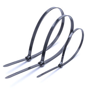 روابط كابلات FSCAT من النايلون بـ 8 مشابك فولاذية، مقاومة للعوامل الجوية، قوة شد 40 رطل، روابط بلاستيكية، عبوة 100 قطعة (أسود) - Product Image 4