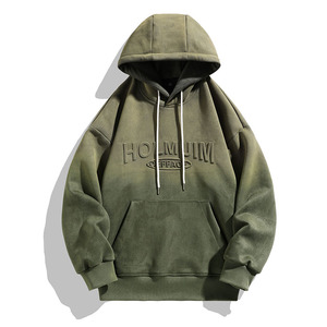Sweat-shirt personnalisé avec logo, sans repassage, pour homme, automne et hiver, style rétro américain, à capuche, respirant, pour garçons, décontracté - Product Image 1