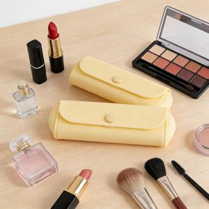 Pochette pour pinceaux de maquillage, organiseur de cosmétiques, étui de rangement pour voyage, étui pour pinceaux, sac à cosmétiques, pochette en silicone pour maquillage - Product Image 1