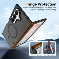 Coque de protection de luxe antichoc pour Samsung Z Fold 8 Ultra 7, toucher doux effet peau, magnétique, personnalisable, vente en gros