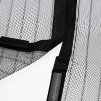 Moustiquaire magnétique invisible personnalisée en polyester à rayures grises pour porte française, rideau de porte anti-moustiques domestique