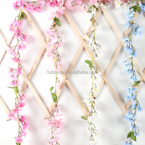 SLF042 Flores Artificiales <span class=keywords><strong>de</strong></span> Seda Rosa y Blanca, Ramas Colgantes <span class=keywords><strong>de</strong></span> <span class=keywords><strong>Flor</strong></span> <span class=keywords><strong>de</strong></span> Cerezo y Lila, Decoración para Bodas, Hogar, Jardín, Techo y Pared - Product Image 6