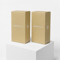 Boîte d'emballage en papier kraft brun pliable personnalisable avec impression couleur et votre logo