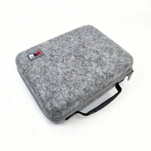 Bolsa de transporte personalizada a prueba de olores de tela de fieltro para pistola de masaje de percusión muscular, estuche rígido mini de EVA para pistola de masaje - Product Image 4