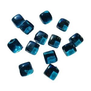 Cubos de Vidrio Azul Caribe para Decoración de Braseros, Resistentes a Altas Temperaturas, 25x25x14mm o 18mm - Product Image 6