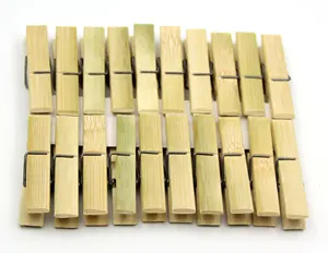 20 adet/torba doğal bambu dayanıklı asılı klipleri bambu elbise Peg sanat ve el sanatları için