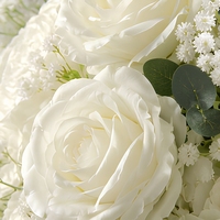 Boule de fleurs artificielle moderne en soie blanche, arrangement floral pour centre de table de mariage, décoration d'événements