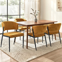 Chaise de salle à manger de luxe au design moderne de haute qualité, chaise de café rembourrée en tissu velours pour salon