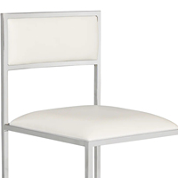 Meubles de salle à manger de style européen chaises modernes à armature en or blanc chaise de salle à manger d'appoint en acier inoxydable avec pied argenté