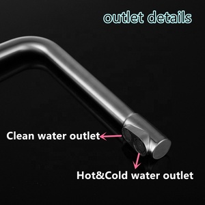 Rubinetto da <span class=keywords><strong>Cucina</strong></span> Moderno di Alta Qualità con Doppia Maniglia per Acqua Calda e Fredda, Miscelatore a 3 Vie in Acciaio Inox 304 con Filtro per Acqua Potabile - Product Image 6