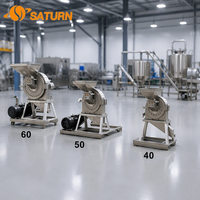 Broyeur à disques industriel électrique Saturn en acier inoxydable SUS304L/SUS316L 7,5 kW, haute vitesse, pour le traitement des épices et des aliments