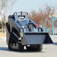 Mini-chargeuse compacte hydraulique V1100 sur chenilles, moteur diesel Kubota, pelle frontale, pompe, roulement, boîte de vitesses