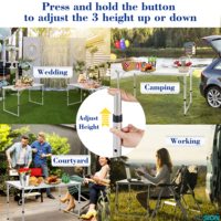 Les tables pliables pratiques pour barbecue de voyage avec une poignée légère et confortable le rendent plus pratique et plus sûr à transporter