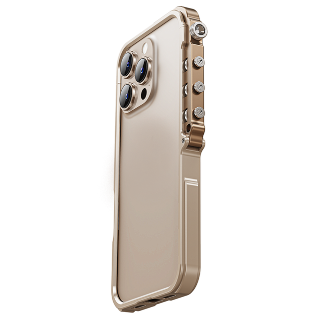 2024 New Luxury Aluminum Metal Frame Mobile Phone Case Shockproof Bumper Back Cover Case for iPhone 16 Pro Max 15 Pro