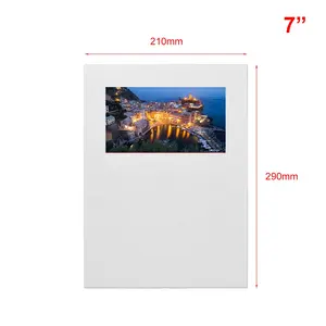 Venta al por mayor a5 paisaje folleto-Marco de fotos Digital para publicidad de boda, Mini pantalla LCD de 7 pulgadas para vídeo de paisaje, fabricante de folletos