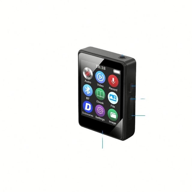 Portable BT MP3 Player Wireless Mini Digital HiFi Lossless Sound Music Players Small Black Walkman Audio Player