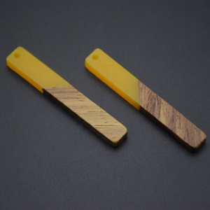 MN EXPORTS Natural Wood Resin Statement Earrings Lightweight Handmade <b>Drop</b> Earrings for Women Islam Style for Party Everyday - Product Image 1
