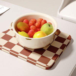 Double Layer Round Kitchen Drain Basket Food Grade PP Sink Vegetable Washing Basket For Fruits And Vegetables - Product Image 2
