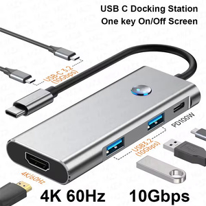 Base de Conexión de 10 Gbps 4K60Hz <span class=keywords><strong>Tipo</strong></span> <span class=keywords><strong>C</strong></span> USB 3.2 Hub HDTV <span class=keywords><strong>Tipo</strong></span> A Extensor Concentrador Accesorios para Portátiles - Product Image 2
