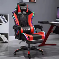 Chaise de bureau ou de salle de jeux pivotante en similicuir PU avec fonction inclinable, style lift, avec hauteur réglable, en PU