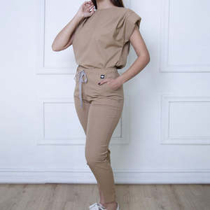 スリムなフィット感と優れた伸縮性ナースユニフォームグラデーションスクラブストレッチイージーオープンオンブルナーシングスクラブ織り100セット - Product Image 6