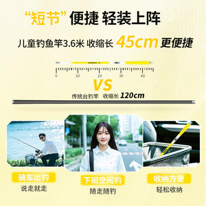 คันเบ็ดตกปลา Jiawai 2 เมตร แอคชั่นปานกลาง ไกด์สแตนเลส สำหรับตกปลาในน้ำจืด แบบพกพา - Product Image 5