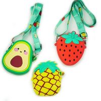 Sacs à bandoulière en silicone pour enfants, style japonais, mini-fruits, personnalisés, mignons, sacs à main de dessin animé pour filles, magnifiques sacs à main pour enfants