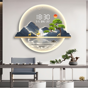 Trang trí tường bằng đồng hồ Phong cách Bắc Âu Tranh trừu tượng Trang trí tường Nội thất nhà Đồng hồ điện tử Trang trí nhà sáng tạo - Product Image 6