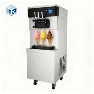 Machine à glaces à 3 saveurs 20-28L/h, machine à yaourt glacé, machine à crème glacée, machine à glaces molles commerciale pour les entreprises, prix - Product Image 1