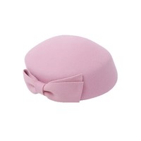 Nouveau béret rose 100 % laine pour femme, style japonais vintage, avec nœud, chapeau en feutre chaud et élégant, chic pour l'automne et l'hiver