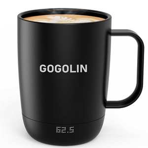 Mug à café auto-<span class=keywords><strong>chauffant</strong></span> intelligent à contrôle de température multifonction 2 en 1 <span class=keywords><strong>avec</strong></span> charge sans fil 400 ml 15 W - Product Image 4