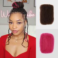 Extensions de cheveux humains pour tresses au crochet QVR Afro Kinky Curly, extensions en vrac pour tresses, extensions de cheveux humains pour les personnes noires