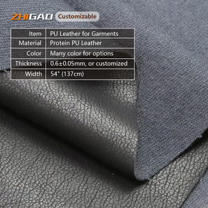 Tela de Cuero Sintético PU Super Suave con Textura de Piel de Cordero para Chaquetas y Pantalones de Moda de Lujo - Product Image 3