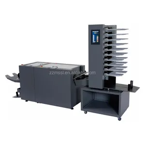 Paper Collator Machine Post-press Equipment 10 Bins Brochure Collating and Stapling Machine Stapler