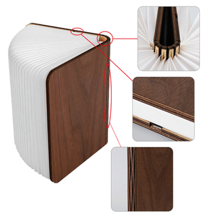 ไฟอ่านหนังสือ LED พับได้ รูปทรงหนังสือ ทำจากไม้ ชาร์จผ่าน USB ปรับความสว่างได้ เหมาะสำหรับเด็ก ดีไซน์ทันสมัย ของขวัญตกแต่งห้องนอน ผลิตจากโรงงาน - Product Image 2