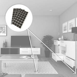 FEUTRE CARRÉ 20x20mm-Brun-Blister 10 pièces - Product Image 4