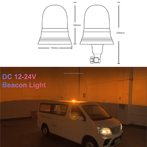 Led khai thác mỏ đèn hiệu nhấp nháy ánh sáng 12-24VDC không thấm nước IP66 Điều kiện Mới 2-năm bảo hành hổ phách xoay cảnh báo ánh sáng - Product Image 5