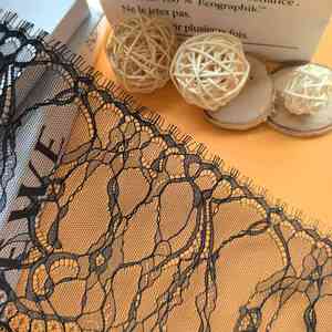 Passamaneria in pizzo di <span class=keywords><strong>nylon</strong></span> con ciglia in <span class=keywords><strong>tulle</strong></span>, larga 15 cm, stile francese sexy, per maniche, scollo, gonna e accessori per abiti e scarpe - Product Image 3