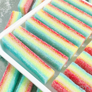 QYS Simulated <b>Candy</b> Squishy Toy Ultra Soft Stress Relief Fidget Toy <b>Rainbow</b> Slow Rising Squeeze Toy - Product Image 6