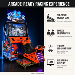 ขายตรงจากโรงงาน เครื่องเกมมอเตอร์ไซค์แข่งแบบหยอดเหรียญ ปรับแต่งได้ รุ่น Sno Cross สำหรับศูนย์เกมอาร์เคด - Product Image 2